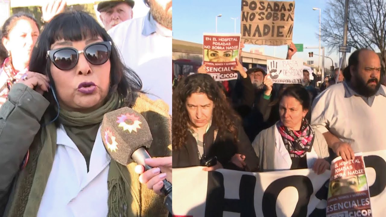 ECHARON DEL HOSPITAL POSADAS A EMPLEADOS ÑOQUIS PERO EN LA PROTESTA DICEN QUE HAY DESPIDOS INJUSTOS
