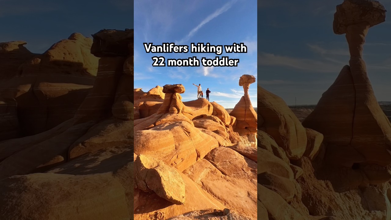 Vanlifers hiking with 22 month toddler #vanlife #vanlifefamily #vanlifewithkids #vanlifejourney