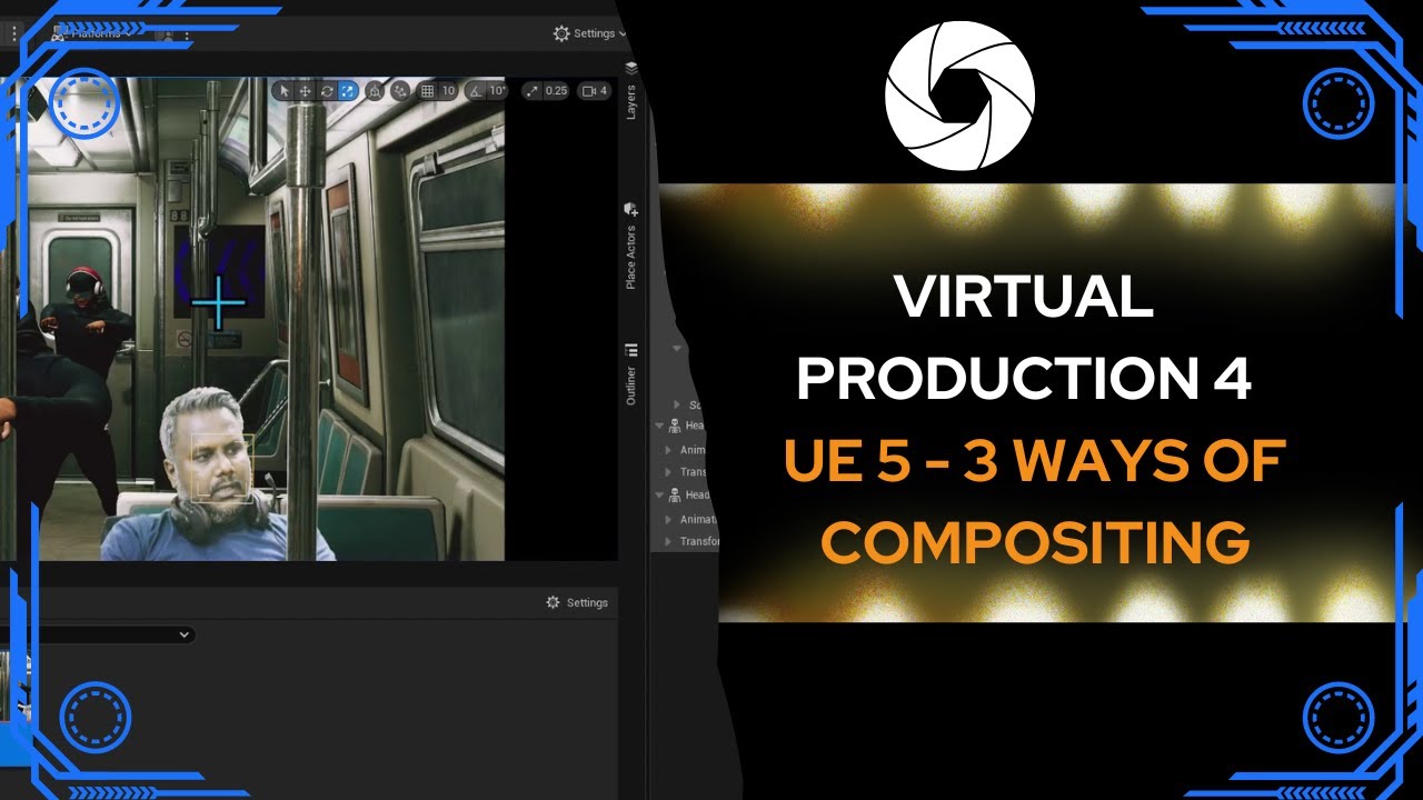 Virtual Production Series 04 | 3 Ways of live Compositing on a Virtual Set in UE 5 and Exporting it