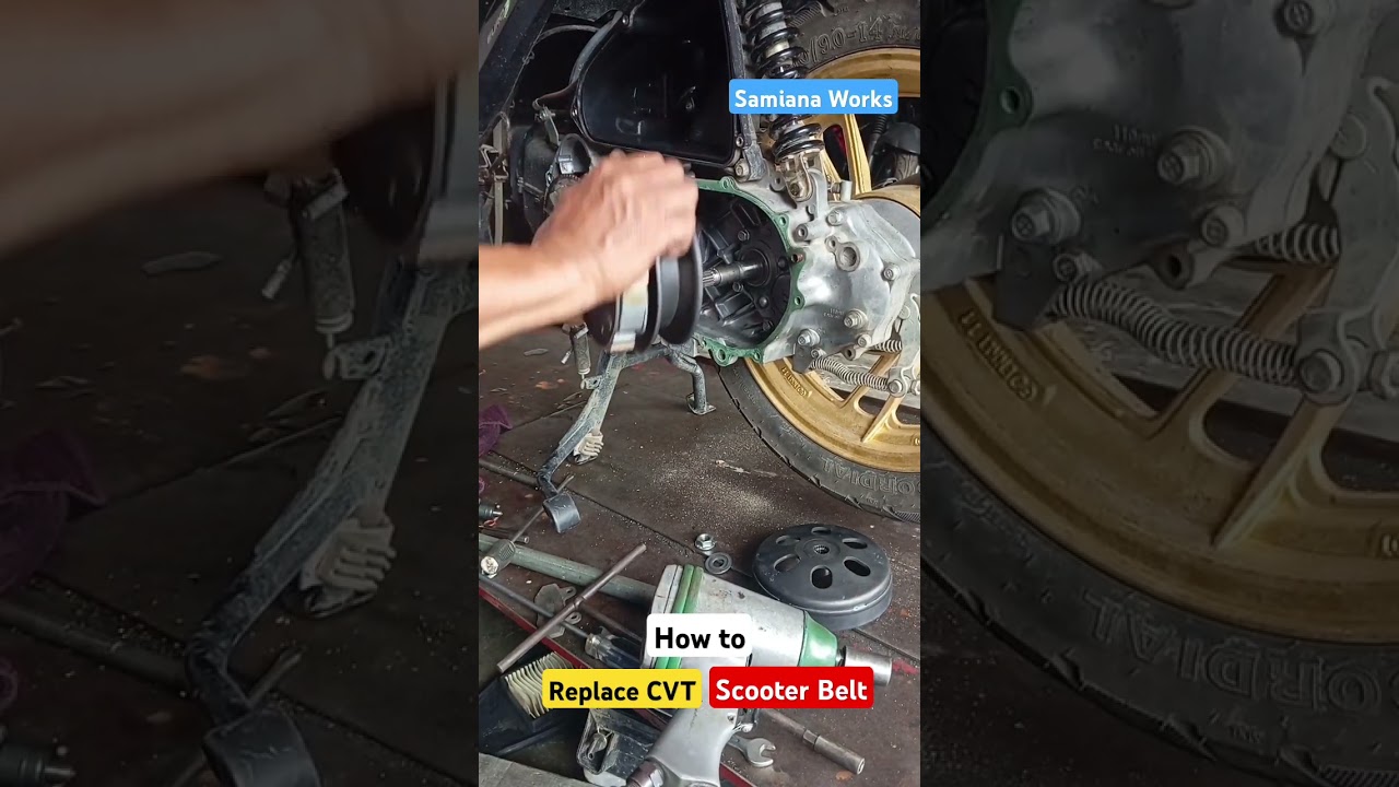 How to Replace CVT Scooter Belt😀😀😀