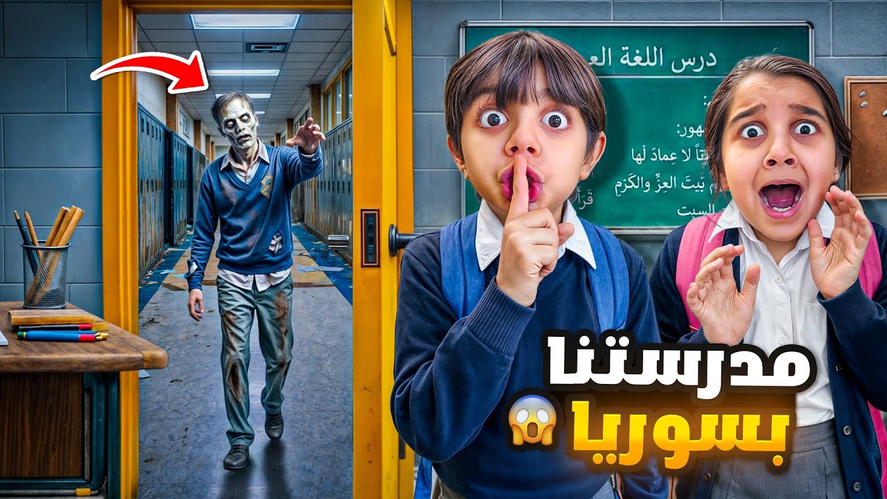 دخلت أولادي مدرسة مهجورة بسوريا😳😱🔥
