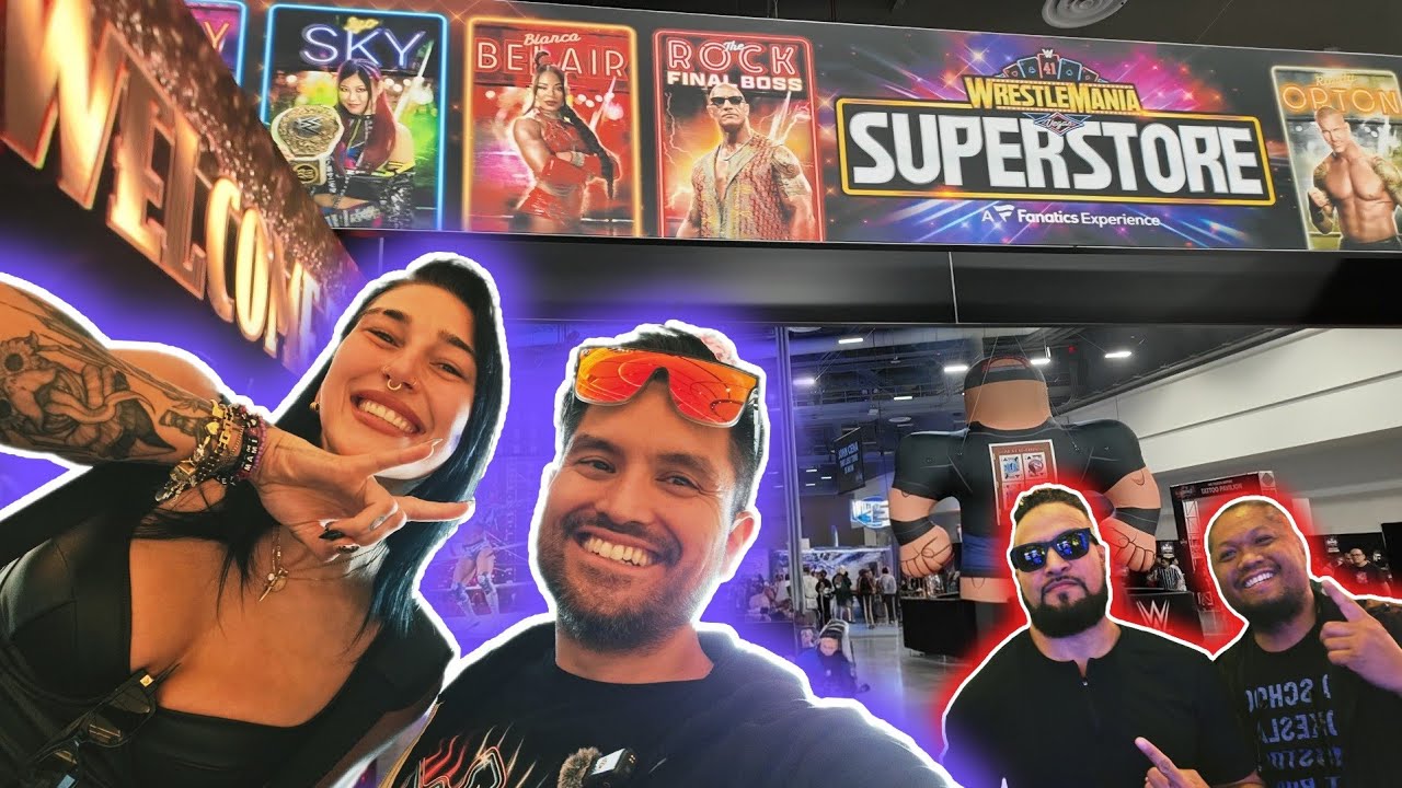 FIRST LOOK! WWE Superstore 2025 Las Vegas Walkthrough and randomly meeting WWE Superstars!