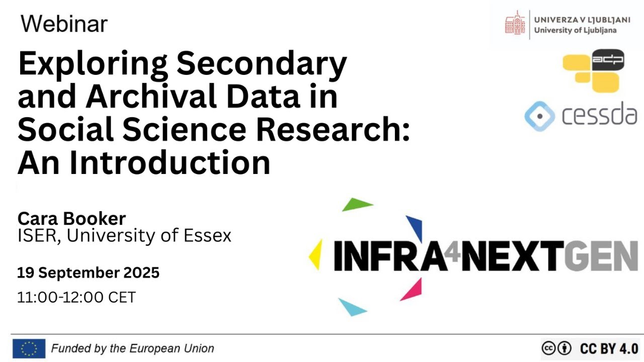 Webinar: Exploring secondary and archival data in social science research: An introduction