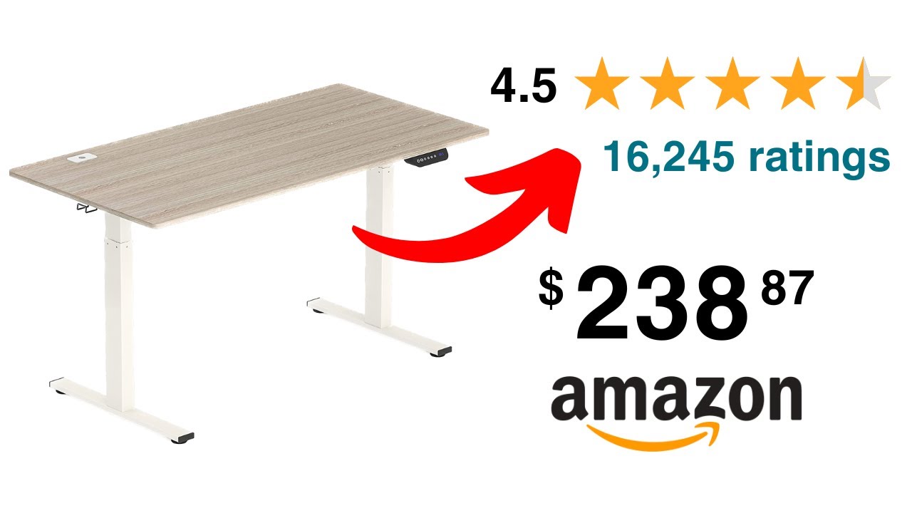 The BEST Standing Desk from Amazon?! | SHW 55-in Standing Desk Review