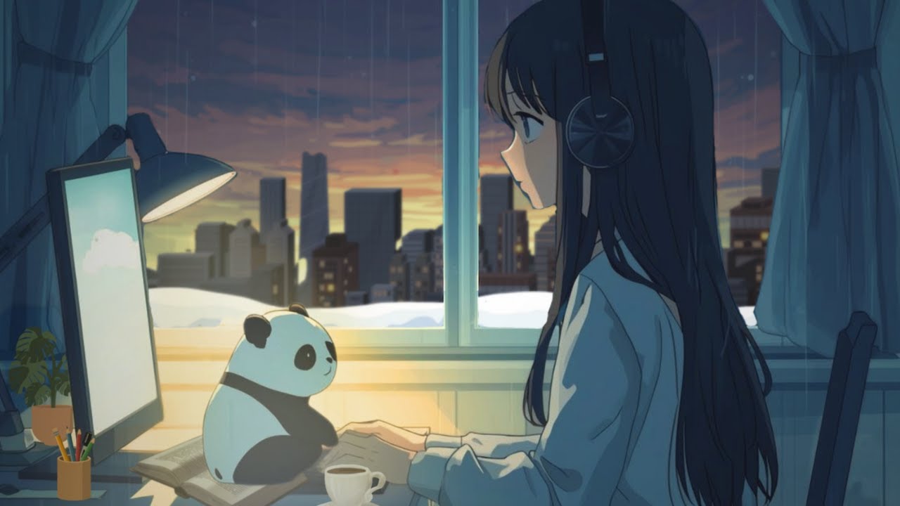 Warm Room Study Lofi ☕ Winter Focus Music