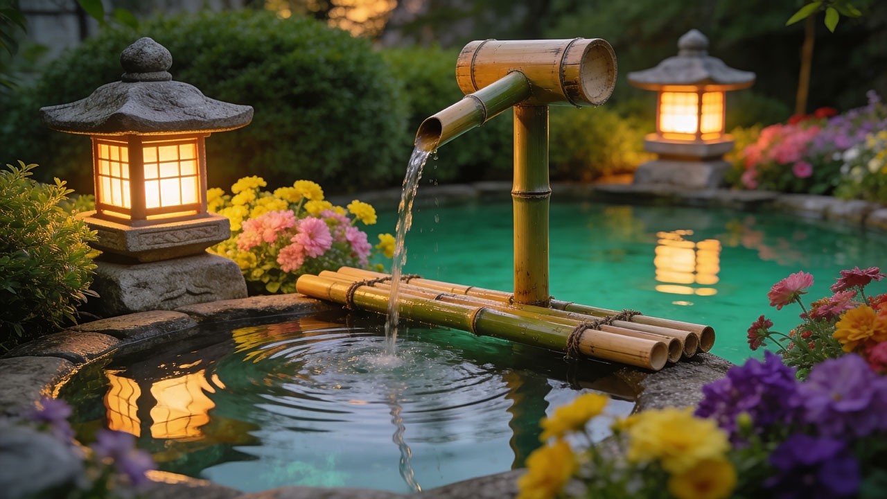 Bamboo Water Fountain for Sleep 🌿 Deep Relaxing Music to Beat Insomnia & Anxiety
