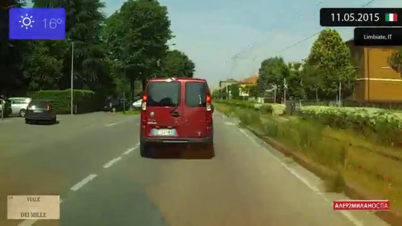 Driving through Monza e Brianza (Italy) from Limbiate to Muggi&ograve; 11.05.2015 Timelapse x4