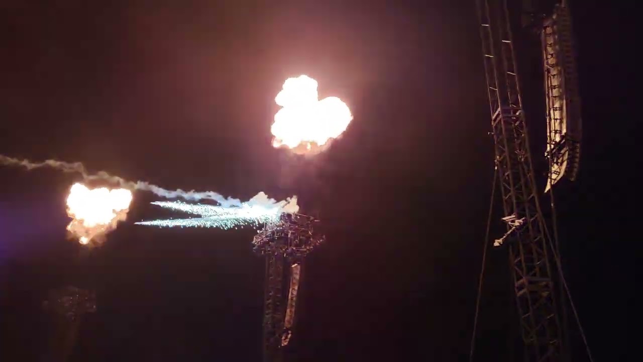 Rammstein - Du Hast, pyro show, Trenč&iacute;n - 14.6.2023