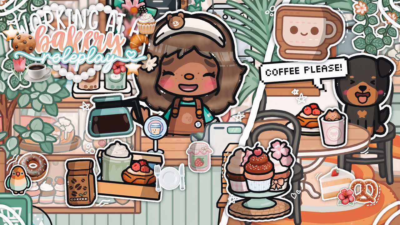 Mia works at a *BAKERY* ☕️🌷🍪🌟 || *VOICED* 🎙️|| Toca Boca Life World Roleplay 🌺🌧️☘️💫🍓🥝
