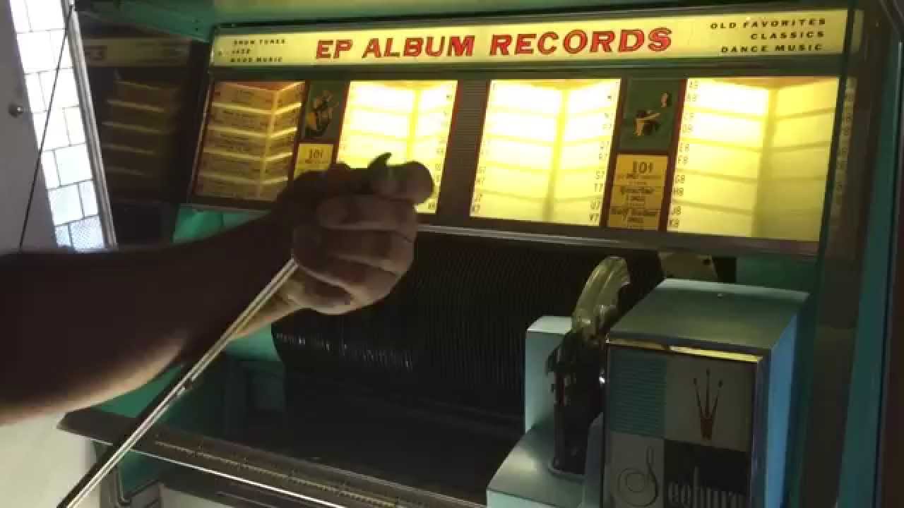1958 Seeburg Jukebox How to change records & title strips