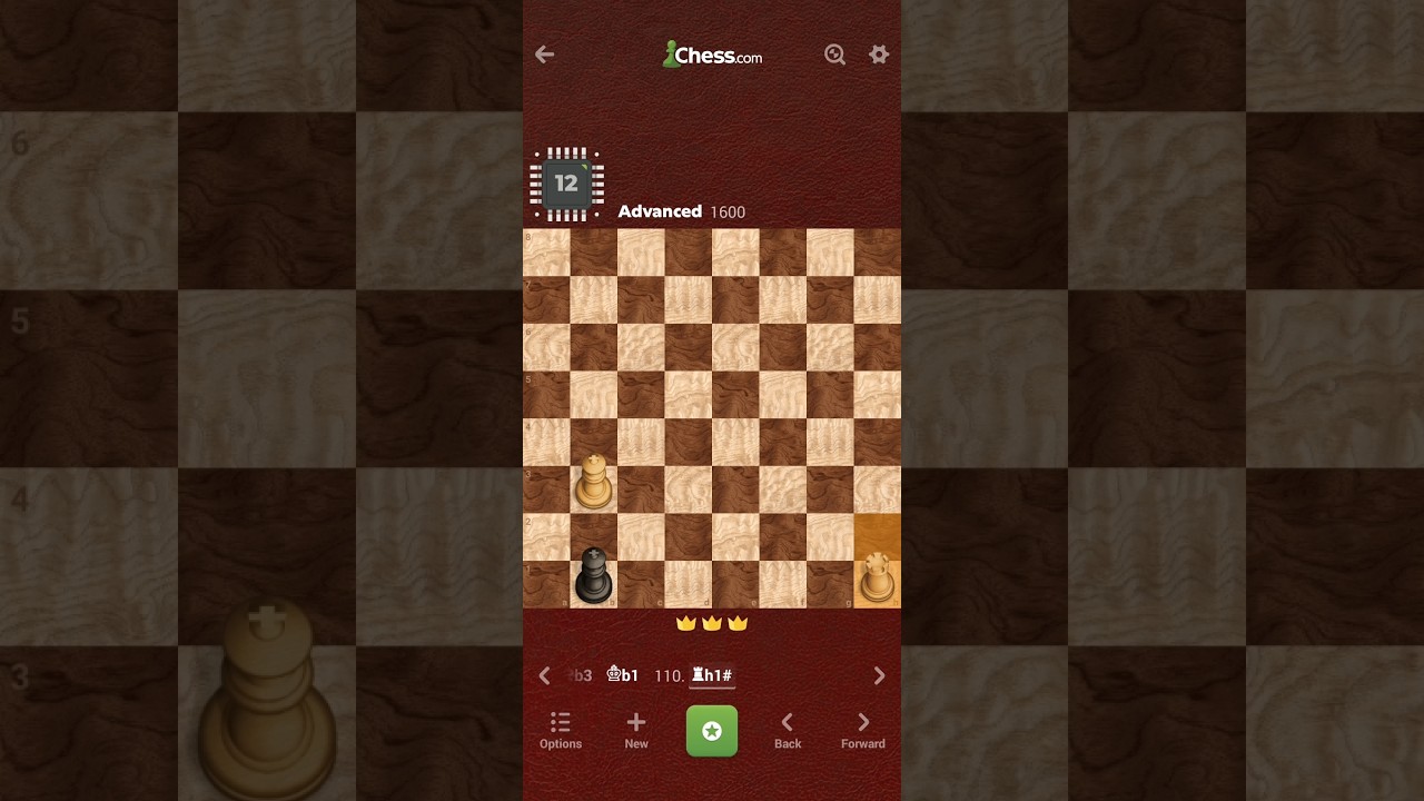 Chess Challenge Win vs. Bot/Engine 12 - Advanced (1600) - chess.com - [former Win]