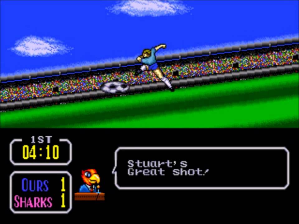 Playing Tecmo Cup Football Game Stage 9