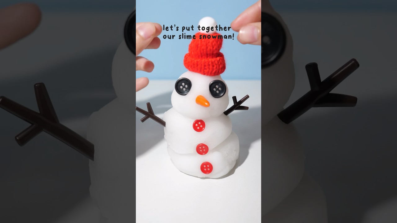 OOOOP Name this cutie!!!! ☃️ #cuteslime #diychristmas