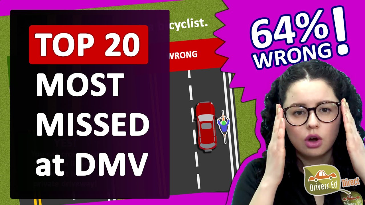 The 20 Hardest Questions on the DMV Written Test. Answers to Permit Test Questions Teens Always Miss