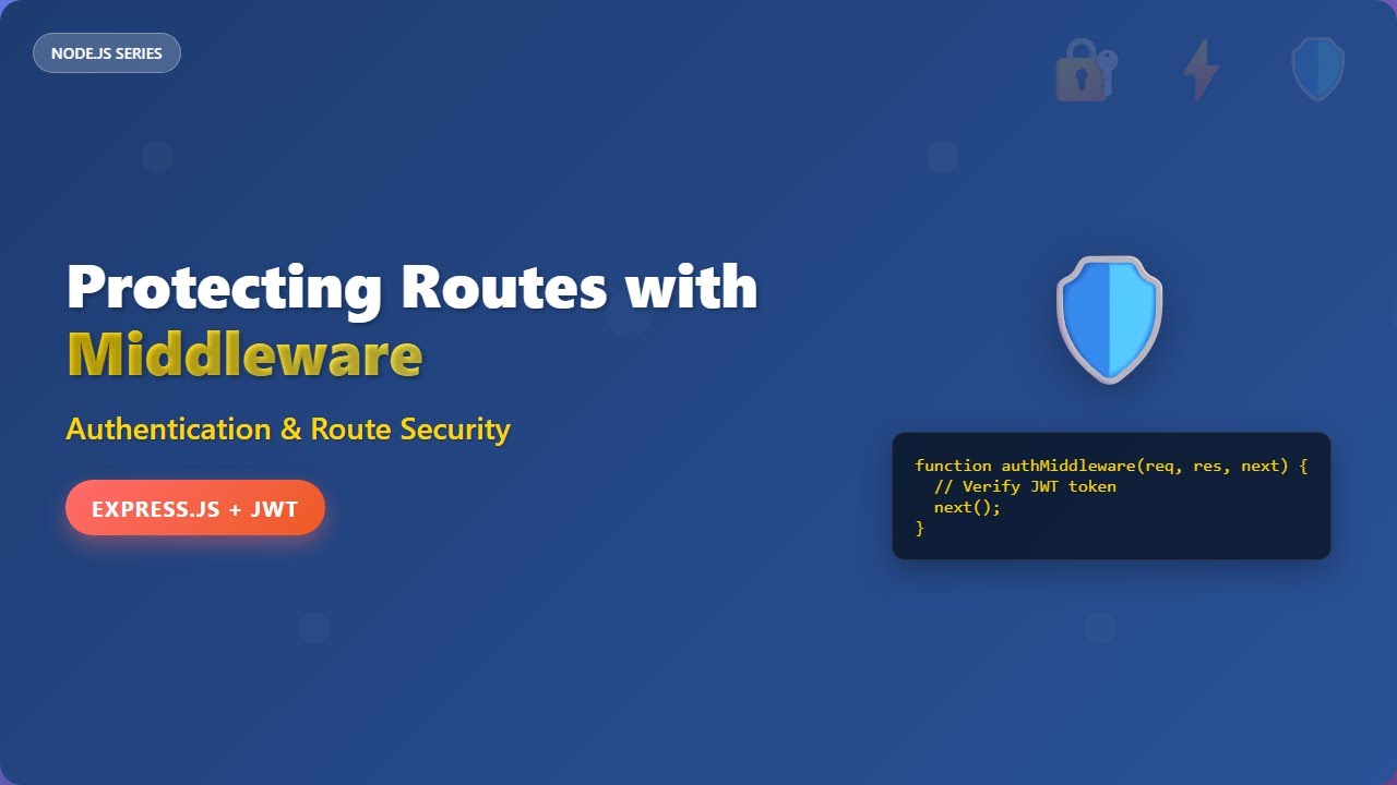 🔐 Protect Your Node.js Routes with Authentication Middleware!
