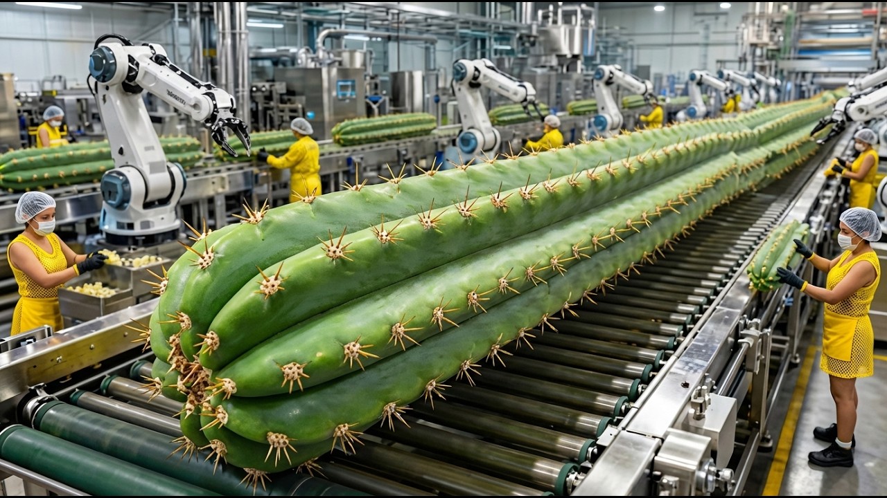 Inside the Largest High-Tech Cactus Stem Factory You've Never Seen Before (Full Process)