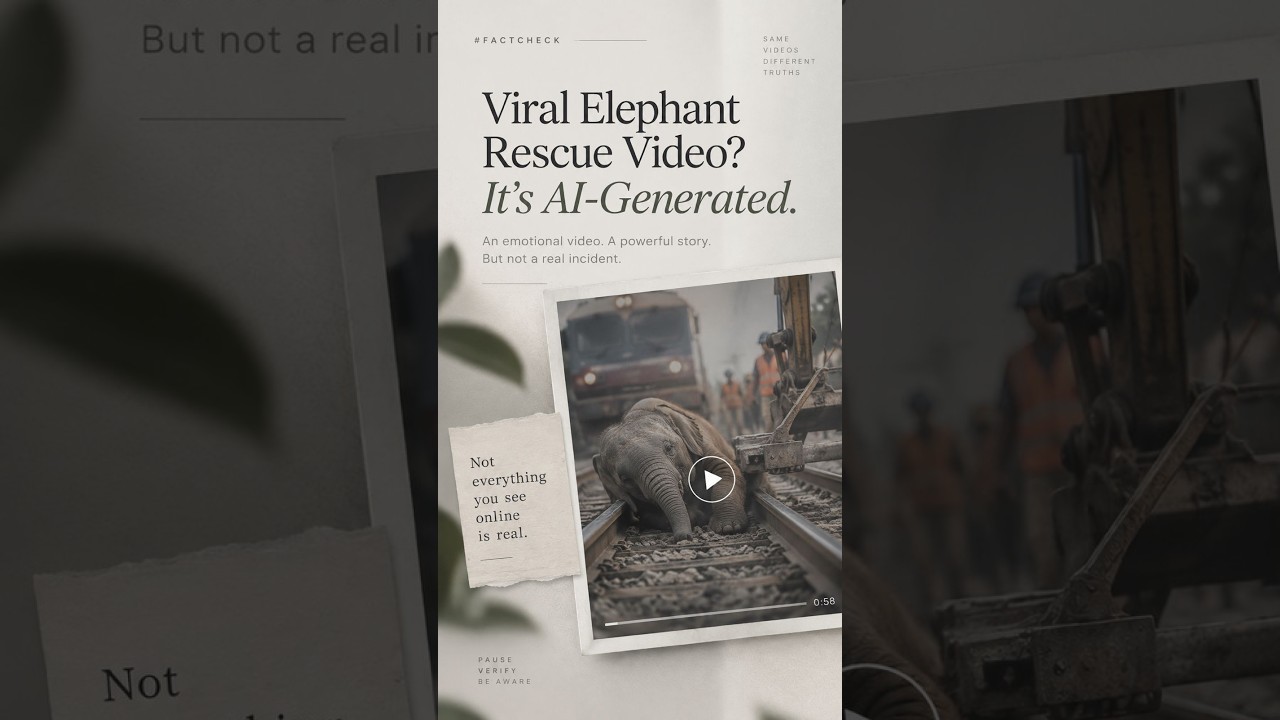 Baby Elephant Rescue Goes Viral&hellip; But It Never Happened! | CyberPeace TV