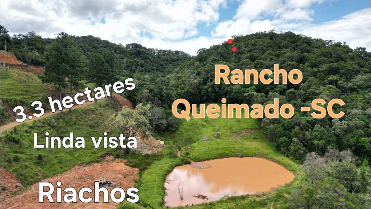 Sitio com riachos e linda vista Rancho Queimado - SC. 3,3 hectares, próximo da cidade