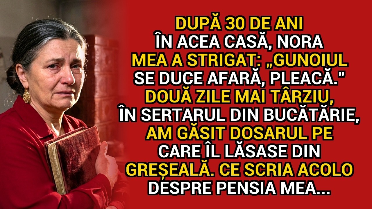 După 30 de ani în acea casă, nora mea a strigat: „Gunoiul se duce afară, pleacă.”