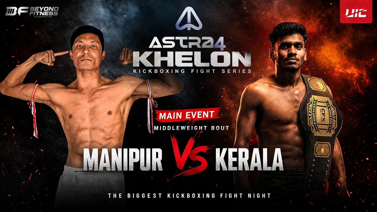 🔴🔴LIVE | Manipur vs Kerala Kickboxing Fight Night | ASTRA4 Khelon UIC Kickboxing Series