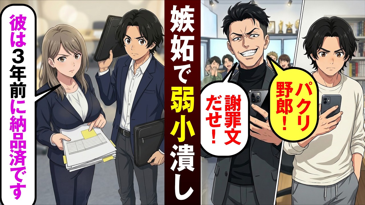 【漫画】盗作の濡れ衣冤罪...大手絵師「全て消せ！パクりを謝罪しろ」→印刷所にも根回しされ一方的な入稿キャンセル...【恋愛スカッとマンガ動画】