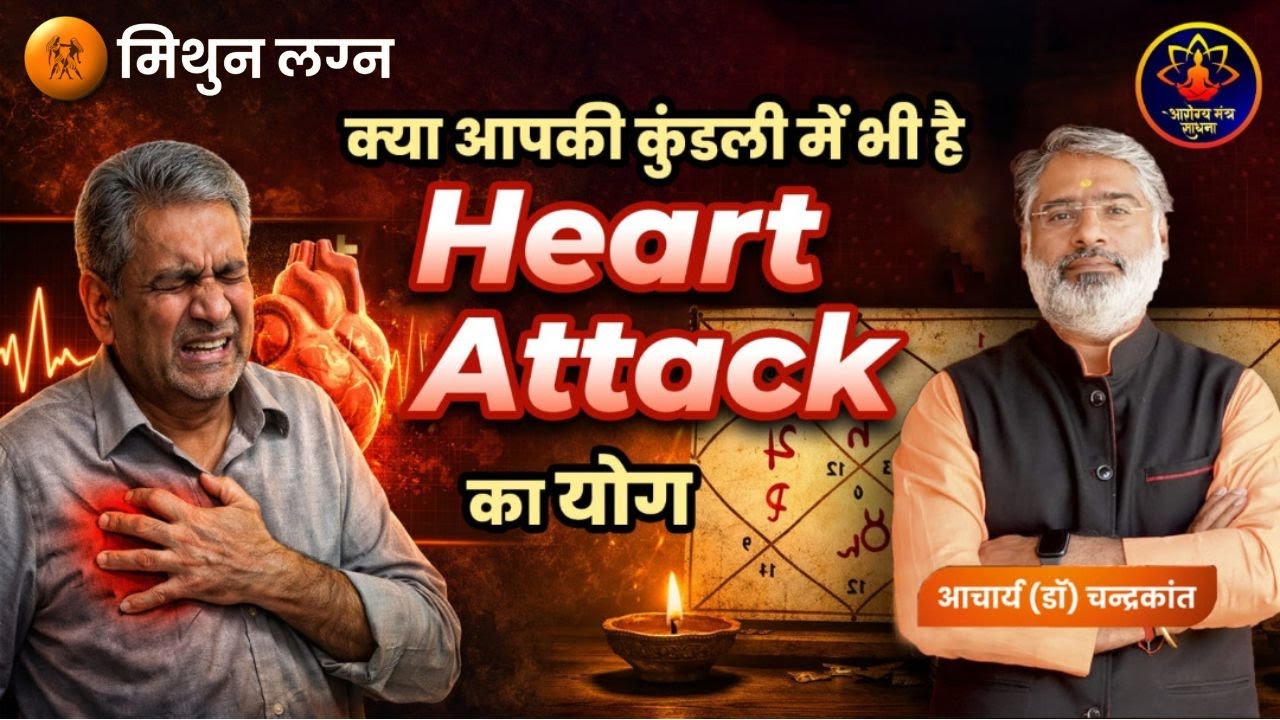 मिथुन लग्न - Heart Attack Yog in Kundli | Heart Attack Kyon Aata hai | Arogya Mantra Sadhna