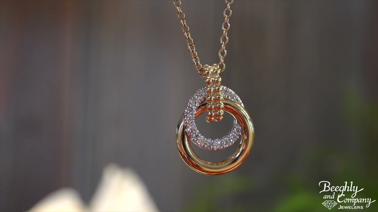 Diamond Interlocking Circle Pendant