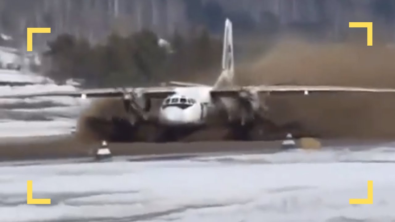 Watch the take off from a extremely muddy runway