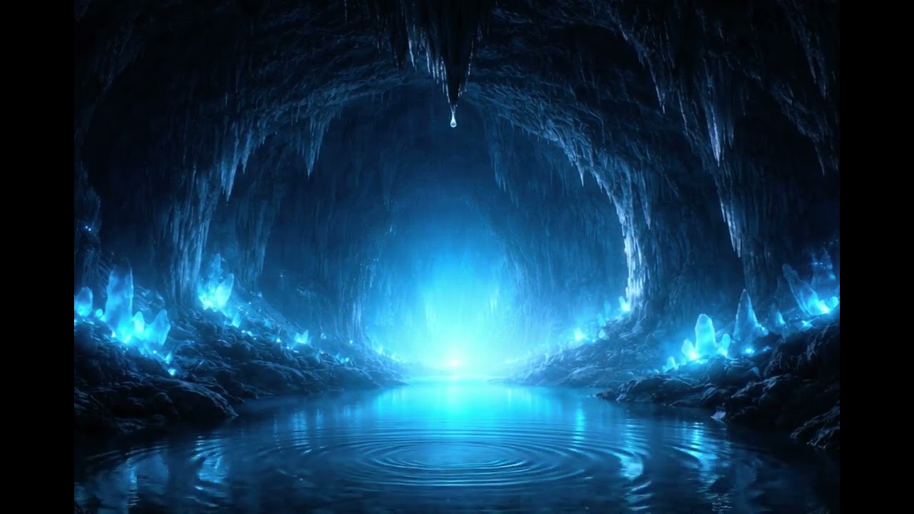 99% Fall Asleep Here 😴 Crystal Cave Water Drips & Echoing Cavern Sounds