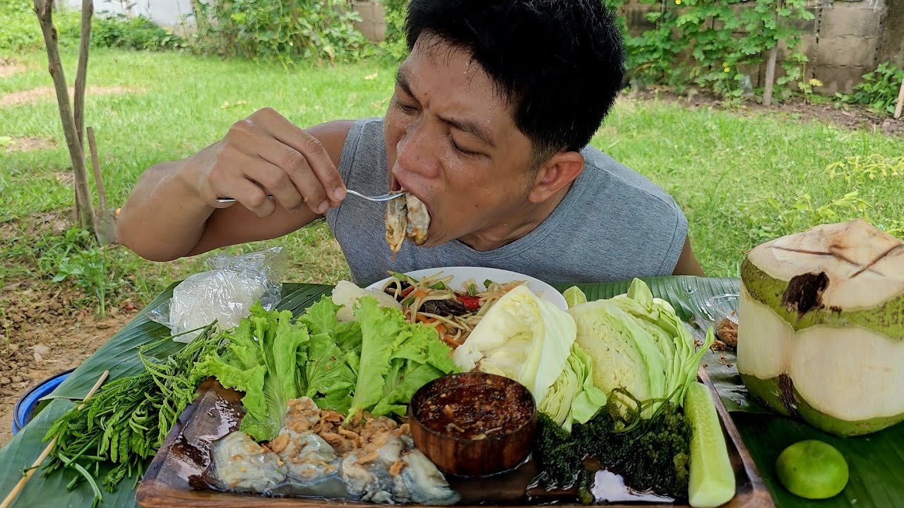 VEGETABLE SALAD AT IPIL IPIL + TALABA AT LATO | PINOY MUKBANG | Team AgustinTV