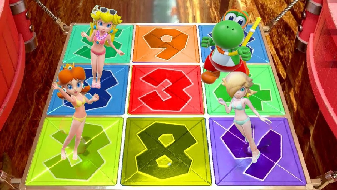Mario Party Superstars ☀️Yoshi vs Peach vs Daisy vs Rosalina - Beach Party