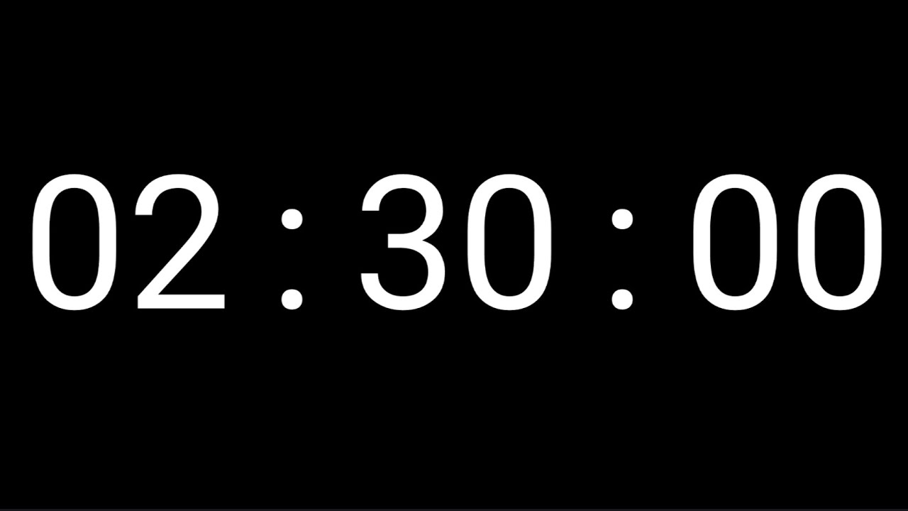 2 Hour 30 Minutes Countup Timer For Study 
