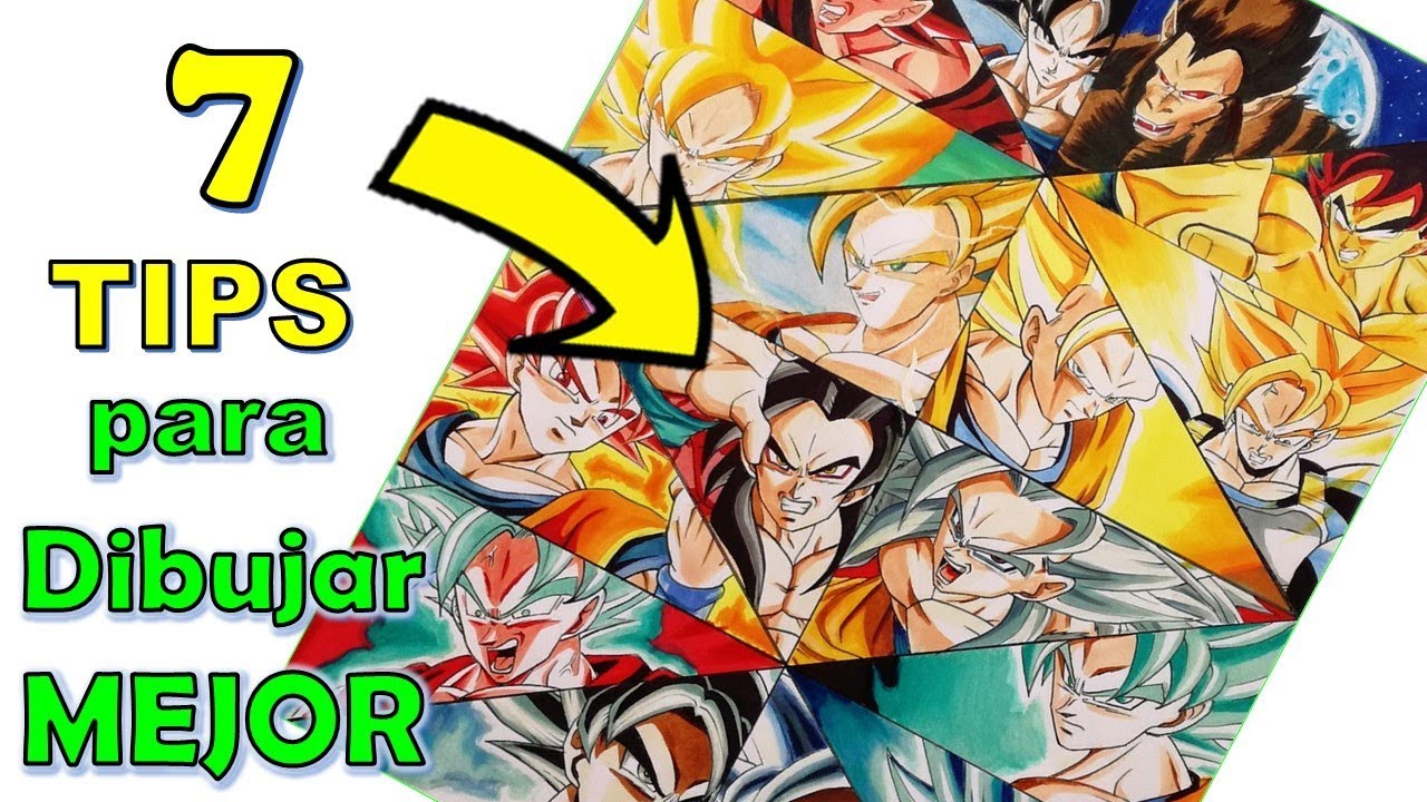 7 TRUCOS Y CONSEJOS PARA DIBUJAR MEJOR/7 TRICKS AND TIPS FOR DRAWING/Como dibujar a goku