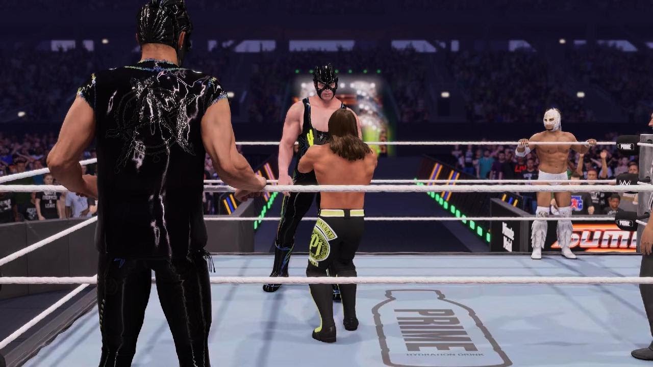 The Alliance Vs AJ Styles & Dragon Lee At SummerSlam