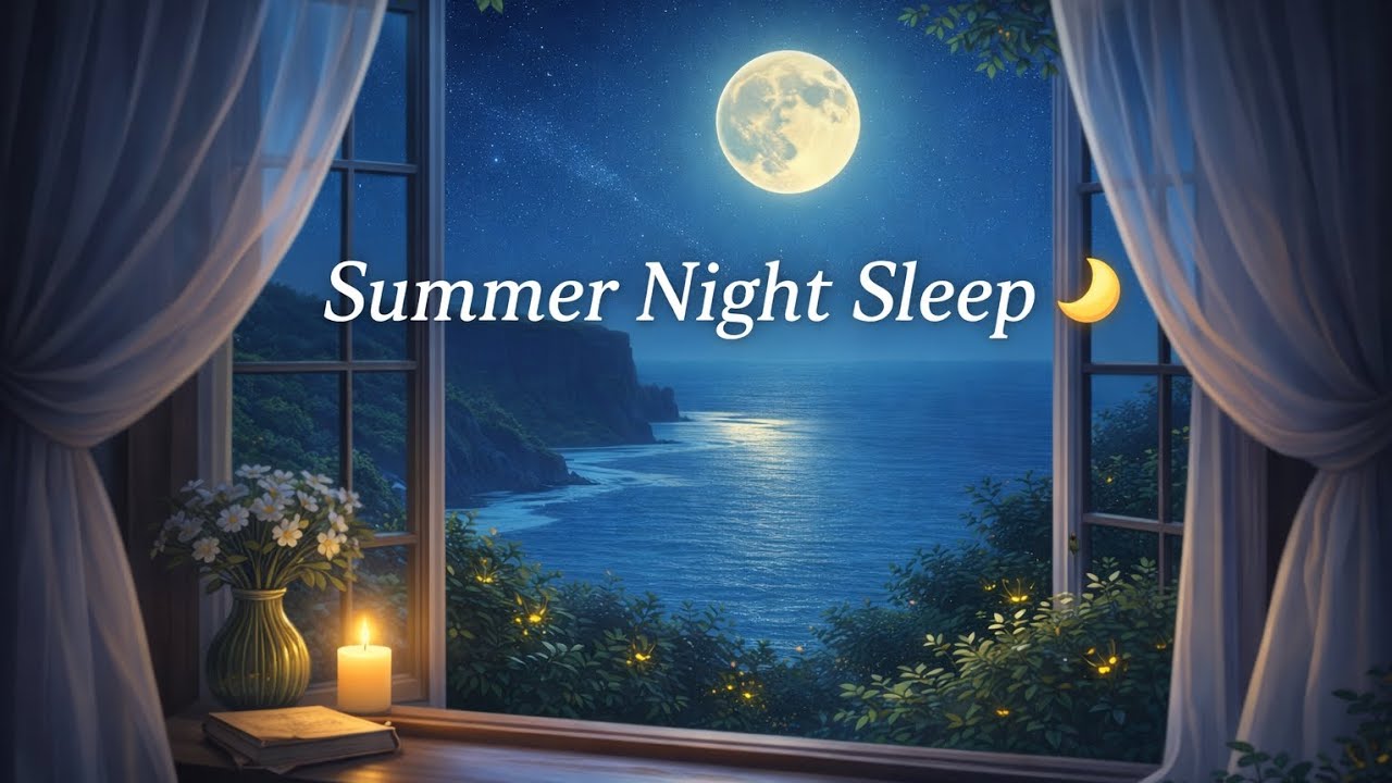 Peaceful Summer Night Sleep Music 🌙 Relaxing Piano for Deep Sleep