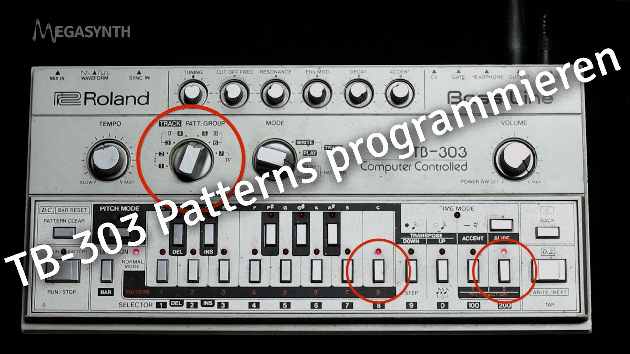 TB 303 Patterns programmieren