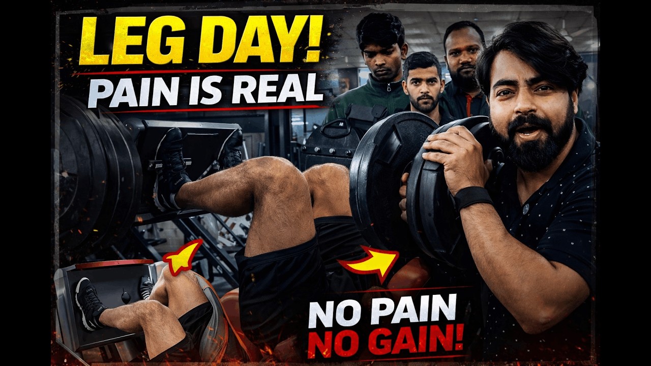 Leg Day Workout in Gym 💥 Build Strong & Muscular Legs | Hindi Fitness Vlog
