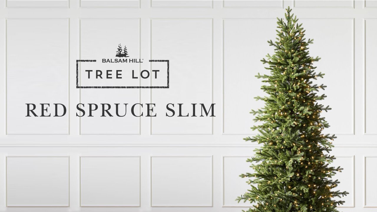 Red Spruce Slim Artificial Christmas Tree | Balsam Hill® Tree Lot