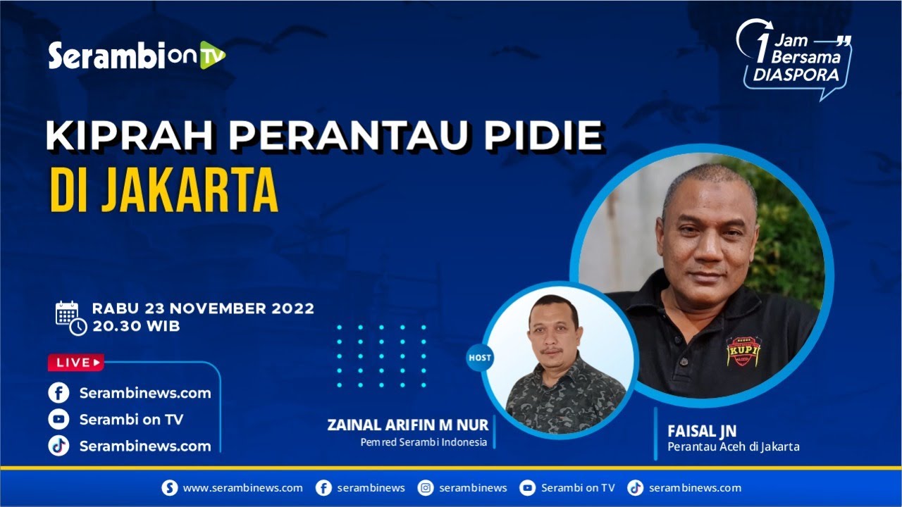 🔴 LIVE Kiprah Perantau Pidie di Jakarta - Satu Jam Bersama Diaspora