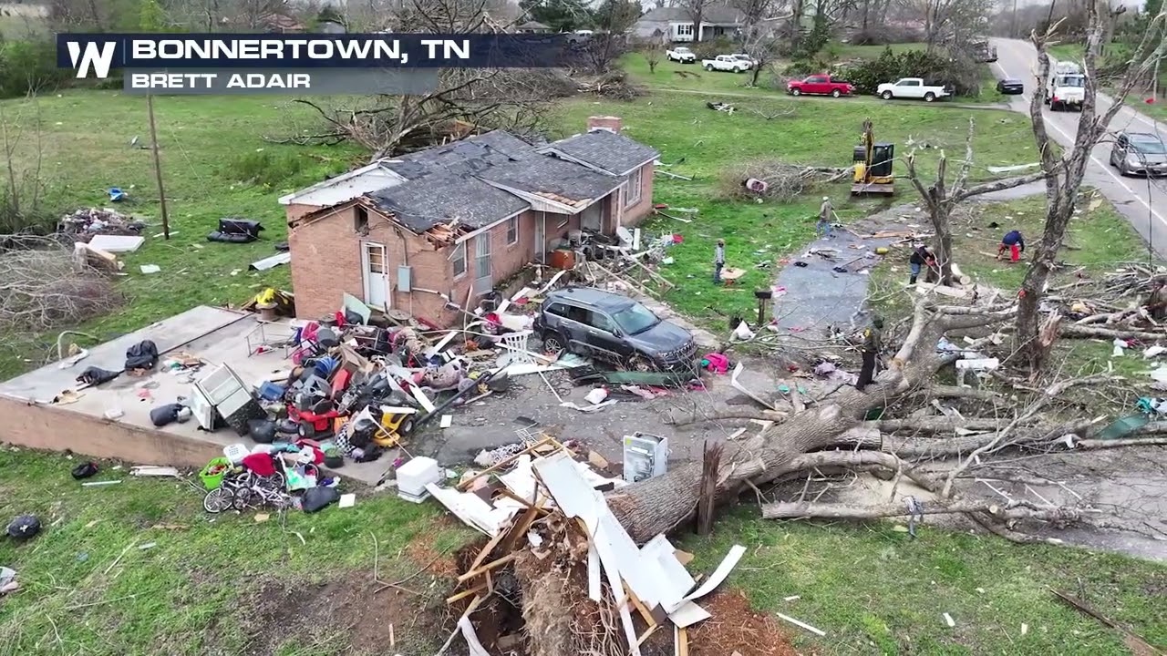 Tornado Damage in Tennessee After Potent Storms on Sunday