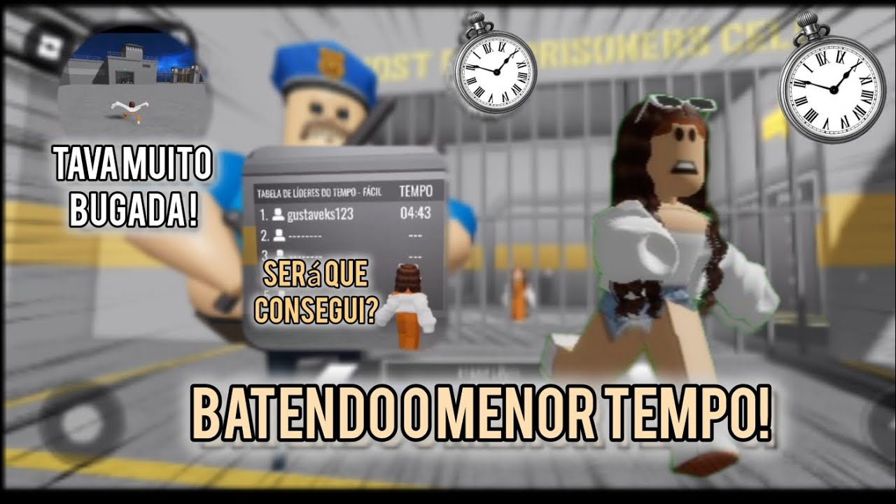 Batendo o menor tempo na prisão do Barry *será que consegui?-Roblox