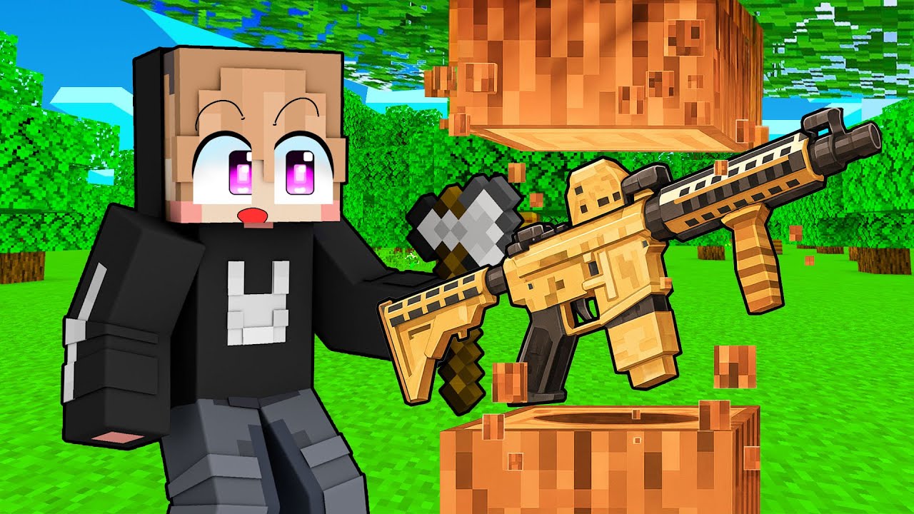 MINECRAFT TAPI SETIAP HANCURKAN BLOCK AKU MENDAPATKAN SENJATA OP!!