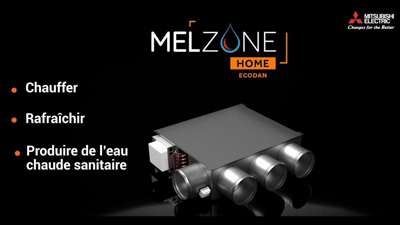 MELZONE HOME Ecodan : solution 3 en 1 pour chauffer, rafraîchir et produire l'eau chaude sanitaire