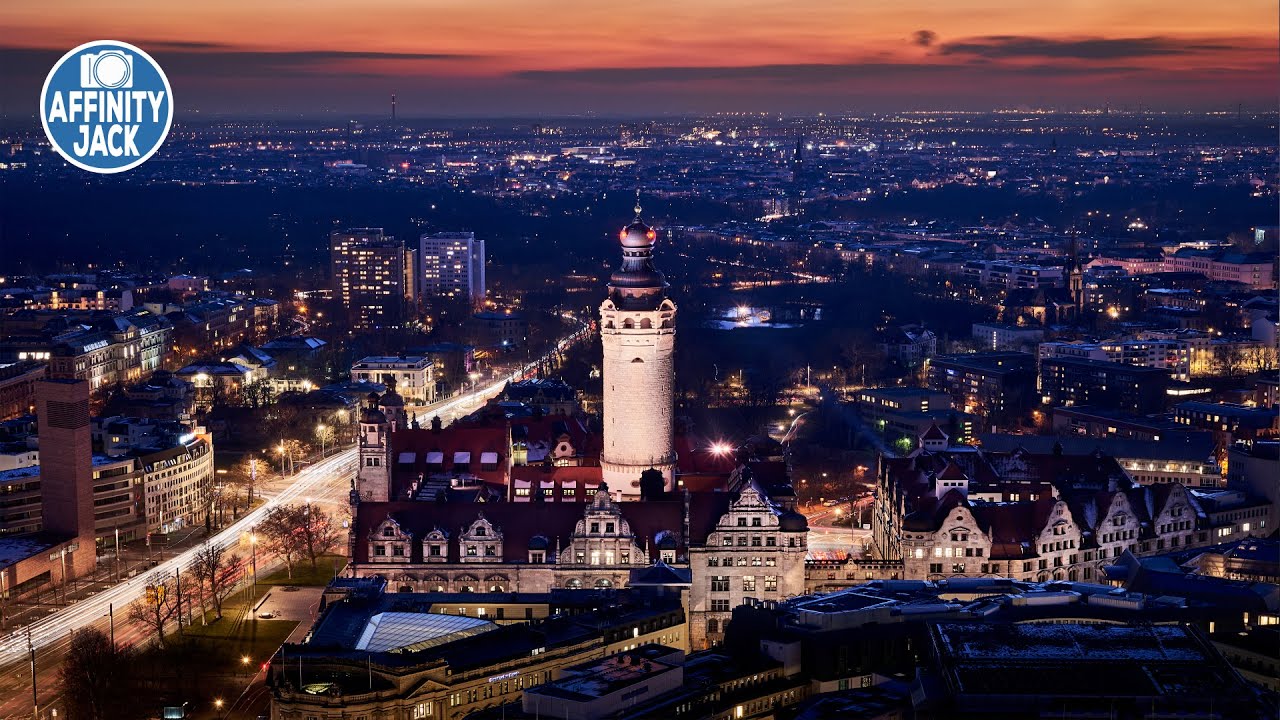 Affinity Photo - Stadtpanorama am Abend fotografieren und bearbeiten