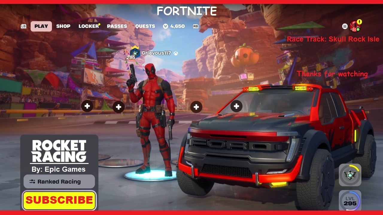 Fortnite: Rocket Racing Ranked Gameplay | Deadpool