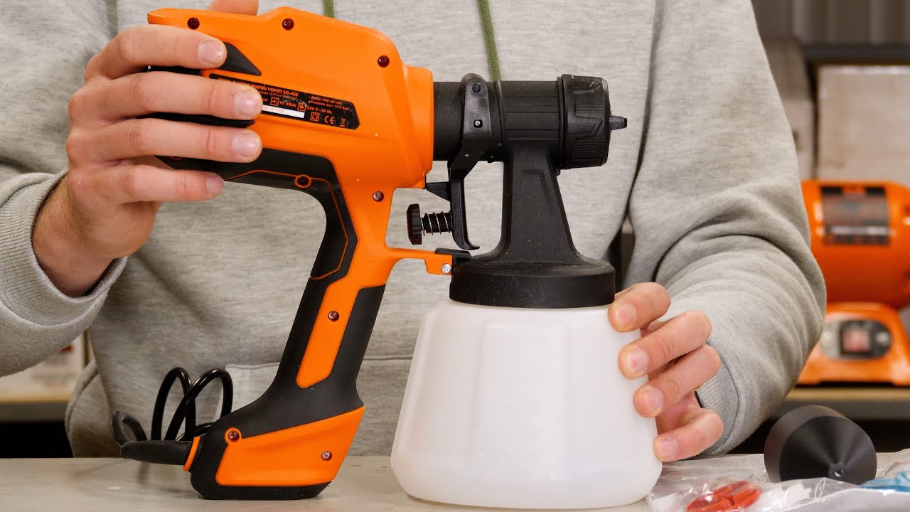 Si pentru lavabila! Pistol electric de vopsit Evotools SG-450 680949 EPTO, 900 ml/min