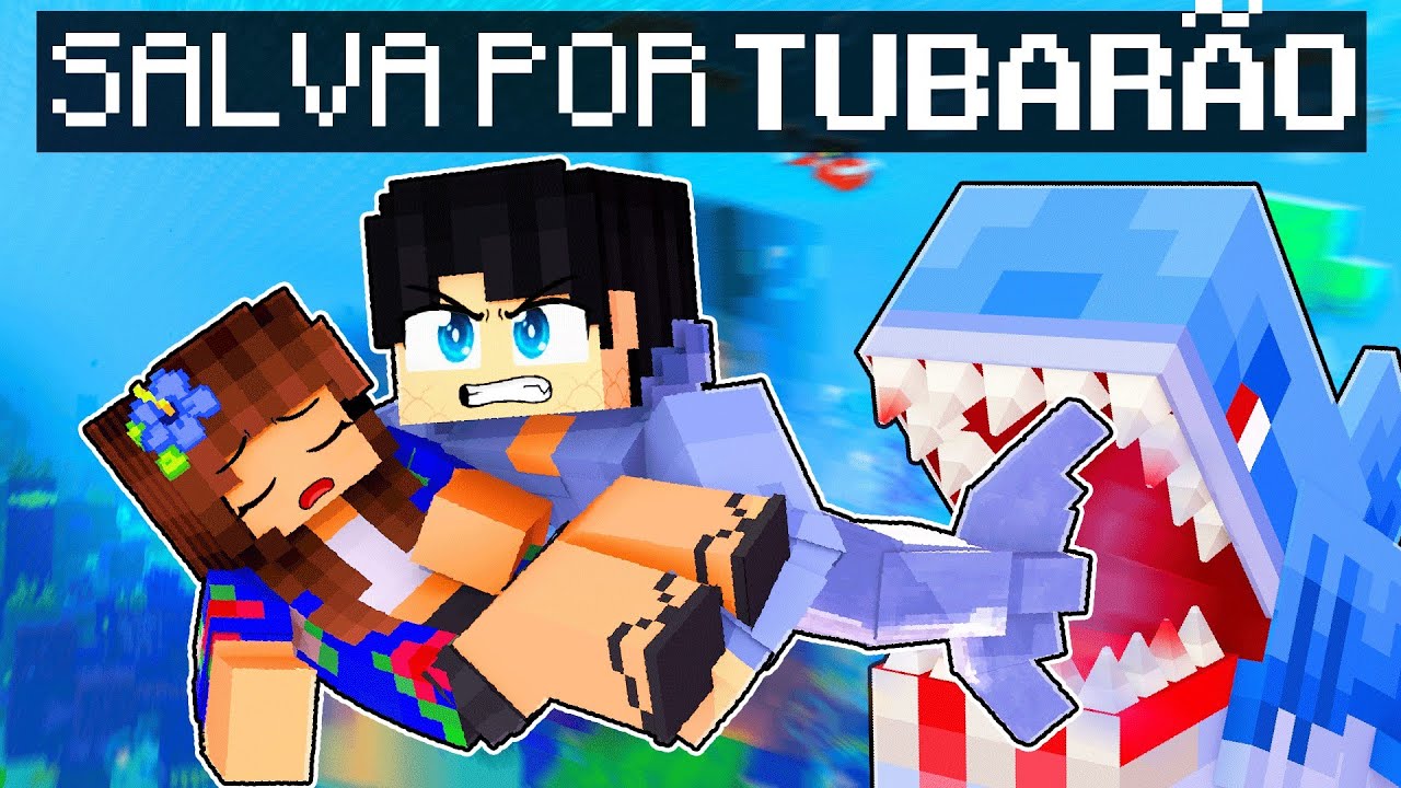 MIIKA foi SALVA por um TUBARÃO no Minecraft ◂Miika▸