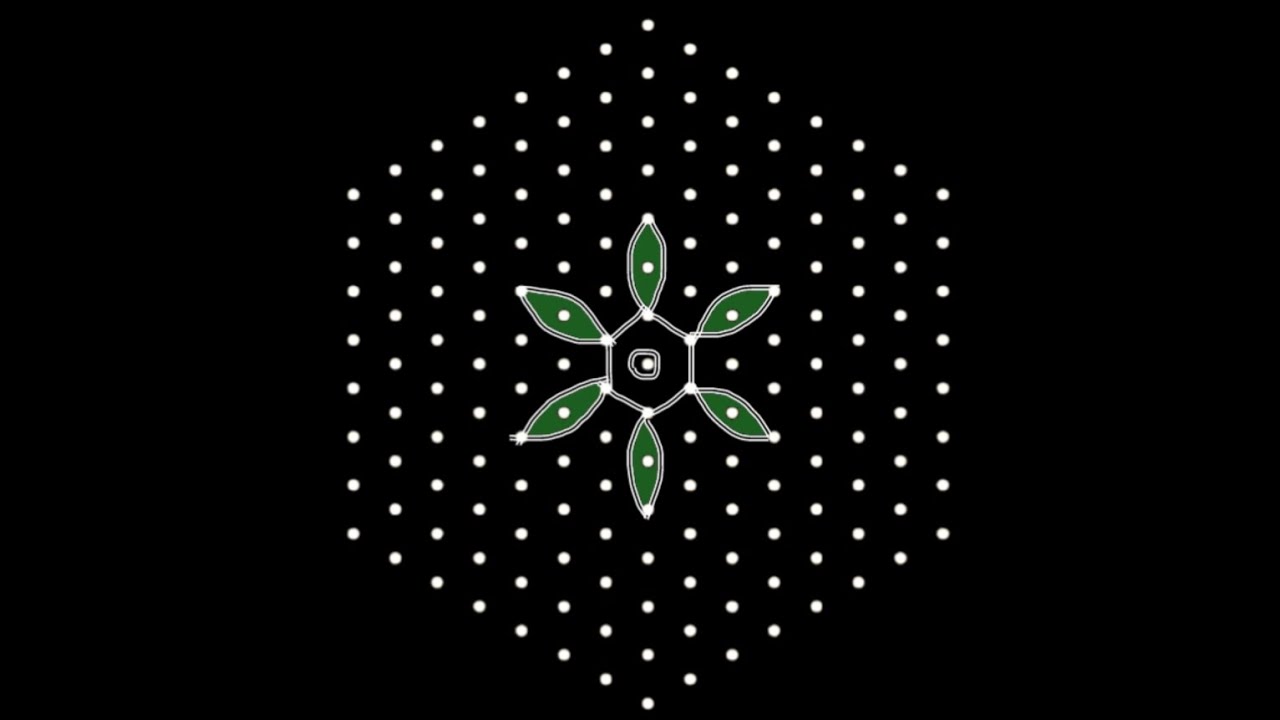 15*8 dots Maha Shivaratri festival rangoli design/Sankranthi muggulu/Diwali diya kolam/Daily rangoli