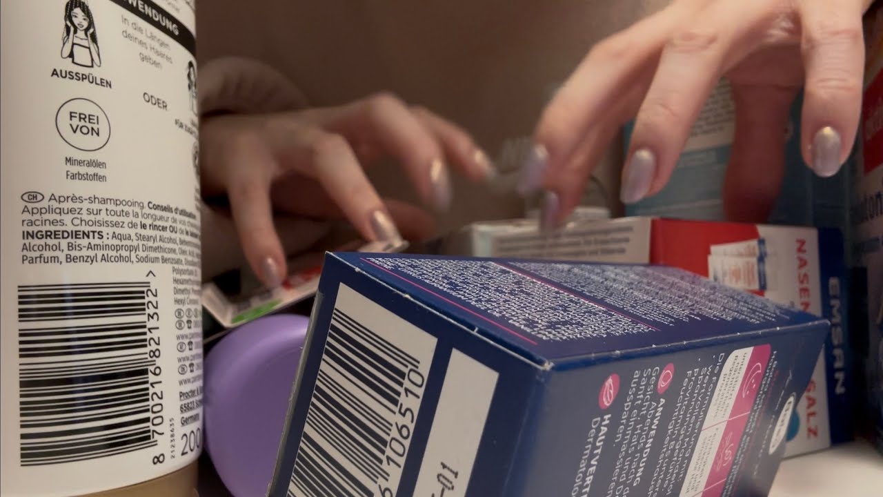 Fast tapping on stuff I bought at the drugstore