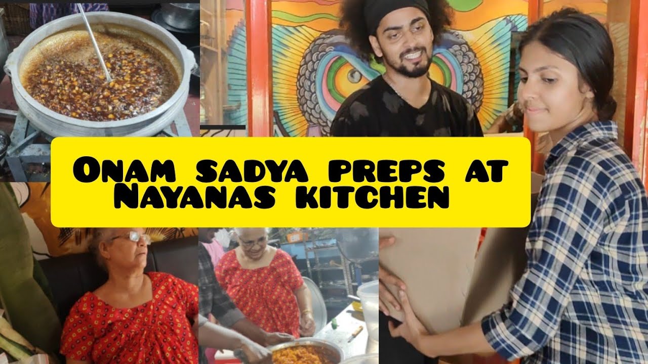Onam sadya prepration at Nayanas kitchen | Nayana Josan | Nandana Josan |